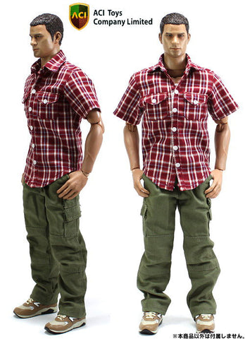 ACI Toys 1/6 MODA Series Short Sleeve Flannel Set (ACI-735) (DOLL ACCESSORY)