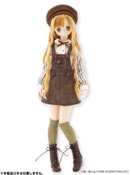 Doll Clothes - PureNeemo - PureNeemo S Size Costume - Komorebimori no Oyofukuya-san Classical Blouse & Salopette Skirt Set - 1/6 - Brown (Azone)　