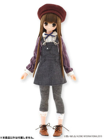 Doll Clothes - PureNeemo - PureNeemo S Size Costume - Komorebimori no Oyofukuya-san Classical Blouse & Salopette Skirt Set - 1/6 - Grey (Azone)　