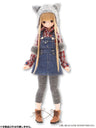 Doll Clothes - PureNeemo S Size Costume - Pureneemo Original Costume - Snotty Cat Denim Salopette Skirt - 1/6 - Indigo (Azone)　