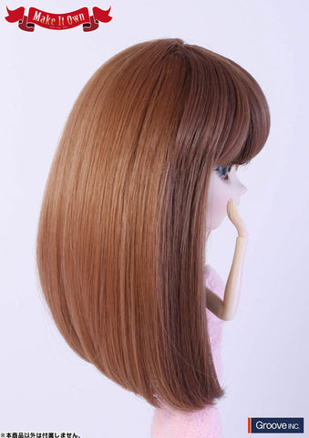 Wig Selection Semi-long / Light Brown x Dark Brown (Doll Accessory)