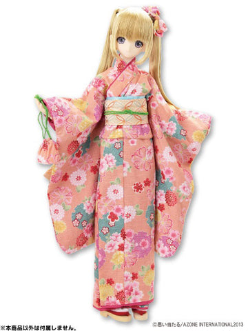 48/50cm Doll Wear - 50 Kimono Set -Haru Ranman- PINK (DOLL ACCESSORY)　