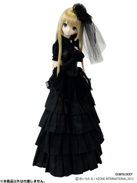 For 48/50cm Dolls - BlackRaven Clothing Rose Noire Dress Set/ Black (DOLL ACCESSORY)