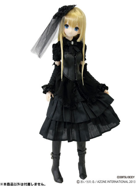 For 48/50cm Dolls - BlackRaven Clothing Rose Noire Dress Set/ Black (DOLL ACCESSORY)