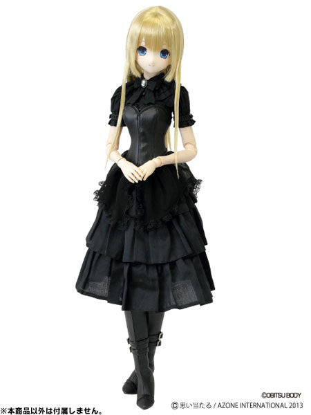 For 48/50cm Dolls - BlackRaven Clothing Rose Noire Dress Set/ Black (DOLL ACCESSORY)