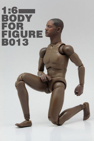 1/6 Male Narrow Shoulder - Dark Skin Body with Head A (VH-B013)