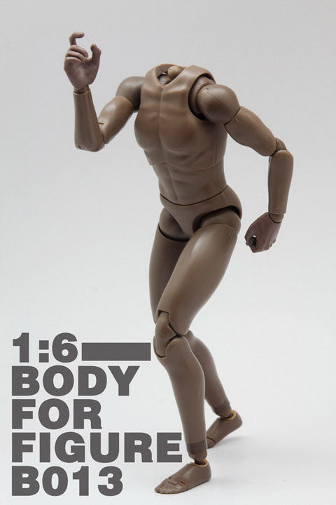 1/6 Male Narrow Shoulder - Dark Skin Body with Head A (VH-B013)