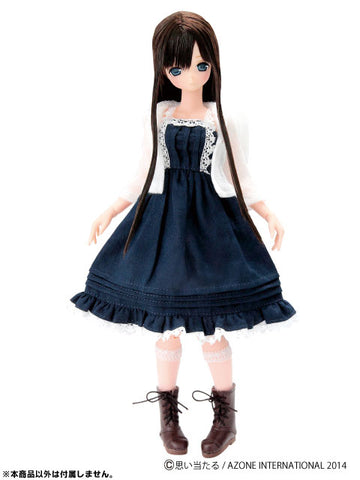 Doll Clothes - Shoes - Pureneemo Original Costume - Pokkori Laced Up Boots - Dark Brown (Azone)