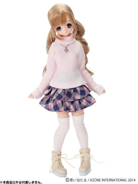 Doll Clothes - PureNeemo S Size Costume - Pureneemo Original Costume - Furifuri Tiered Skirt - Pink x Purple (Azone)