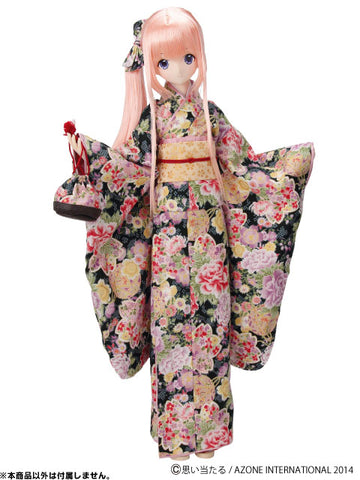 48/50cm Doll Wear - 50 Kimono & Hakama Set 2014 / Ink Black