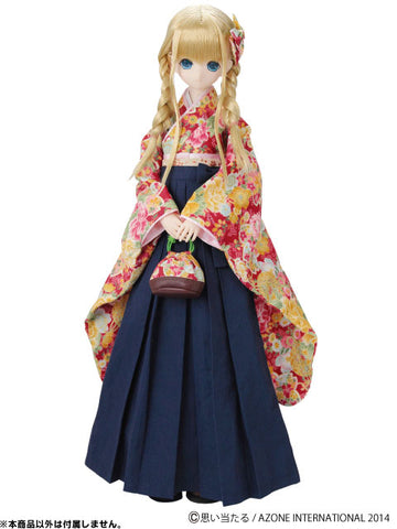 50cm Collection - Doll Clothes - 50cm Kimono & Hakama set 2014 - Red (Azone)