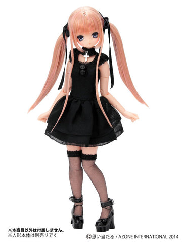 Black Raven Clothing - Doll Clothes - PureNeemo M Size Costume - One-piece Dress Set - 1/6 - Black (Azone)　