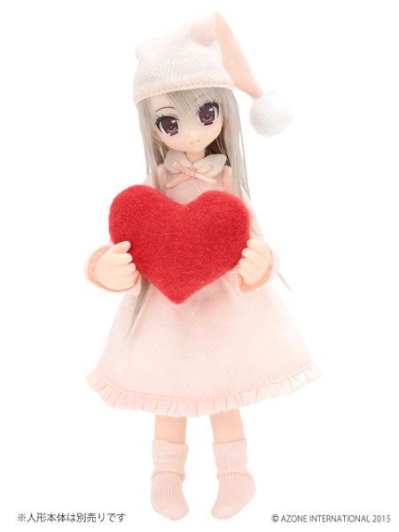 Doll Clothes - Picconeemo Costume - Pastel Pajamas Heart Set - 1/12 - Light Pink, Red (Azone)