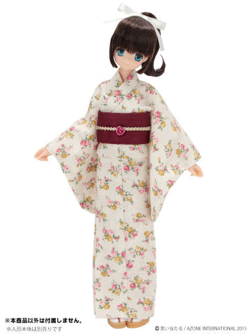 Doll Clothes - PureNeemo M Size Costume - Pureneemo Original Costume - Yukata Set -Nobara no Koi- - 1/6 - Pearl (Azone)　