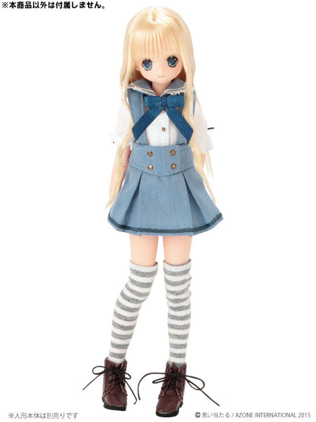 Doll Clothes - PureNeemo - PureNeemo XS Size Costume - Girl's Gymnasium Costume Set - 1/6 - White x Blue (Azone)　