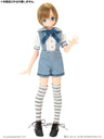 Pure Neemo XS Recommended Wear - PNXS Boy's Gymnasium Costume Set / White x Blue (DOLL ACCESSORY)