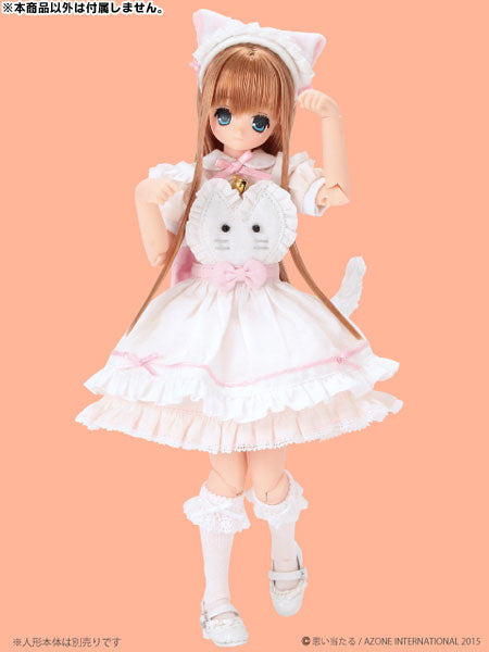 Pure Neemo S Recommended Wear - PNS Nyanko Cafe Maid Set / Pink x White (DOLL ACCESSORY)