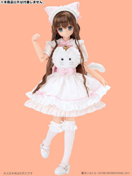 Pure Neemo S Recommended Wear - PNS Nyanko Cafe Maid Set / Pink x White (DOLL ACCESSORY)