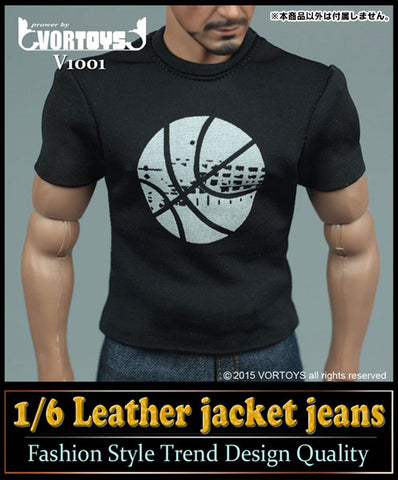 1/6 Scale Outfit Set Leather Jacket & Jeans (V1001A) (DOLL ACCESSORY)　