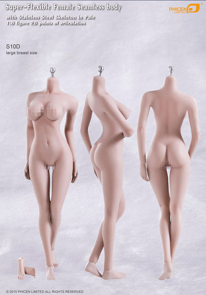 1/6 Scale Super Soft Seamless Female Doll Body Pale Skin Bust Size: L (S10D)　