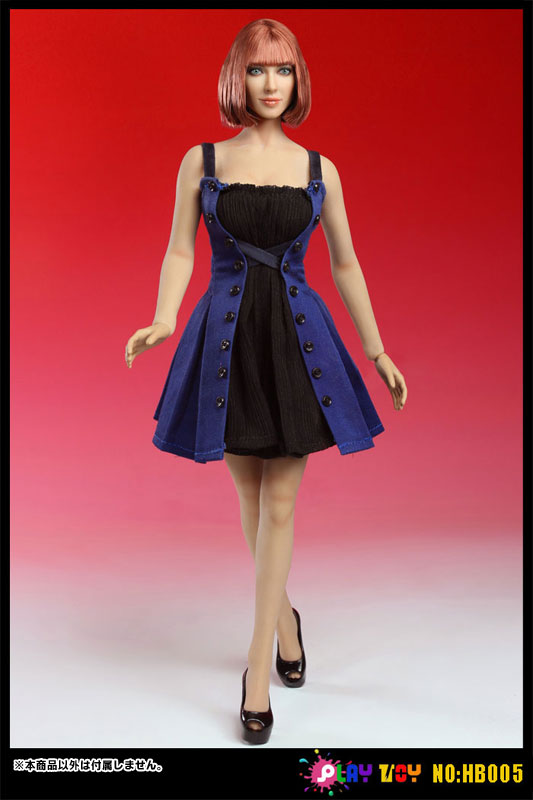 1/6 Scale Hair-implanted Type Female Head & Outfit Set Dress (HB005) (DOLL ACCESSORY)　