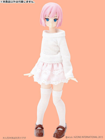 Doll Clothes - Picconeemo Costume - Off-Shoulder & Skirt Set - 1/12 - White x Pink (Azone)