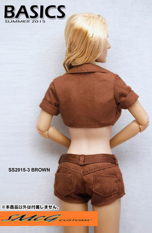 1/6 Female Summer Outfit Set (Brown) (DOLL ACCESSORY)