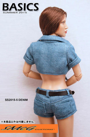 1/6 Female Summer Outfit Set (Denim) (DOLL ACCESSORY)