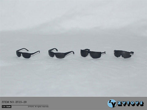 1/6 4 Types of Sunglasses Set for Figures (ZY15-20) (DOLL ACCESSORY)