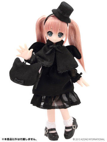 Doll Clothes - Picconeemo Costume - Chiffon Frill & Mille-feuille One Piece Dress Set - 1/12 - Black (Azone)