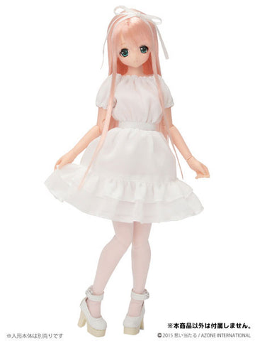 Doll Clothes - PureNeemo - PureNeemo S Size Costume - Chiffon Ruffle Millefeuille Dress - 1/6 - White (Azone)　