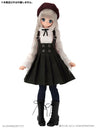 Doll Clothes - PureNeemo S Size Costume - Komorebi Mori no Oyofukuya-san - Omekashi Corset Pleats Skirt - 1/6 - Dark Gray x Bordeau (Azone)　