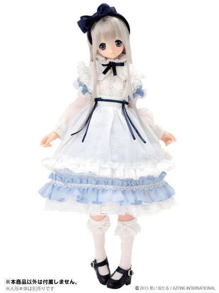 Doll Clothes - PureNeemo M Size Costume - Ellen's Closet - Alice Dress Set - 1/6 - Blue x White (Azone)　