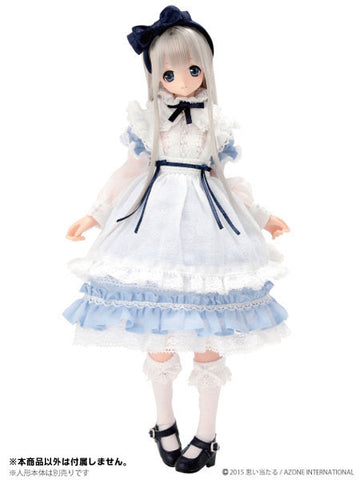 Doll Clothes - PureNeemo M Size Costume - Ellen's Closet - Alice Dress Set - 1/6 - Blue x White (Azone)　