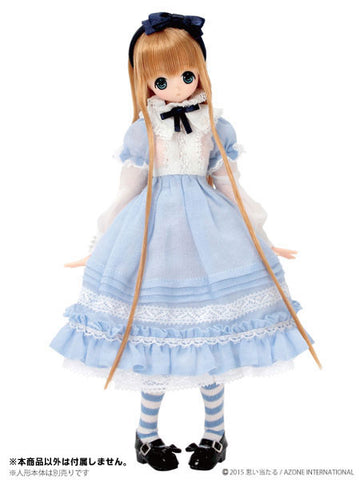 Doll Clothes - PureNeemo M Size Costume - Ellen's Closet - Alice Dress Set - 1/6 - Blue x White (Azone)　