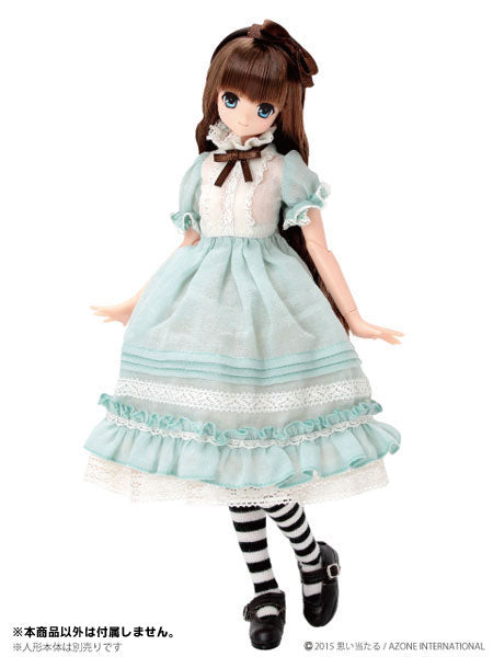 Doll Clothes - PureNeemo M Size Costume - Ellen's Closet - Alice Dress Set - 1/6 - Green x Beige (Azone)　