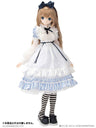 48cm/50cm Doll Wear - 50 ELLEN'S CLOSET Alice Dress Set / Blue Stripe x White (DOLL ACCESSORY)