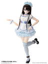 48cm/50cm Doll Wear - AZO2 Sarah's a la Mode Sweets Waitress Set / Blue x White (DOLL ACCESSORY)