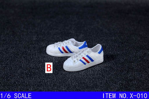 1/6 Male Sneakers White (X-010B) (DOLL ACCESSORY)