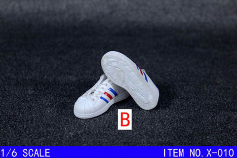 1/6 Male Sneakers White (X-010B) (DOLL ACCESSORY)