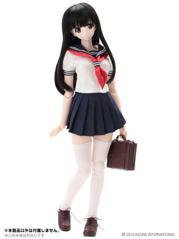 48cm/50cm Doll Wear - AZO2 Sailor Summer Uniform Set / Navy x Red (DOLL ACCESSORY)