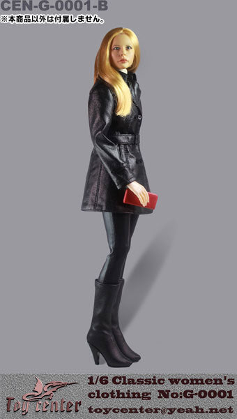 1/6 Classic Women's Leather Clothing Set: Black (DOLL ACCESSORY)　