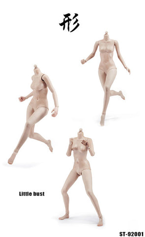 1/6 Super Flexible Female Doll Body Steel Skeleton Suntanned Small Bust　