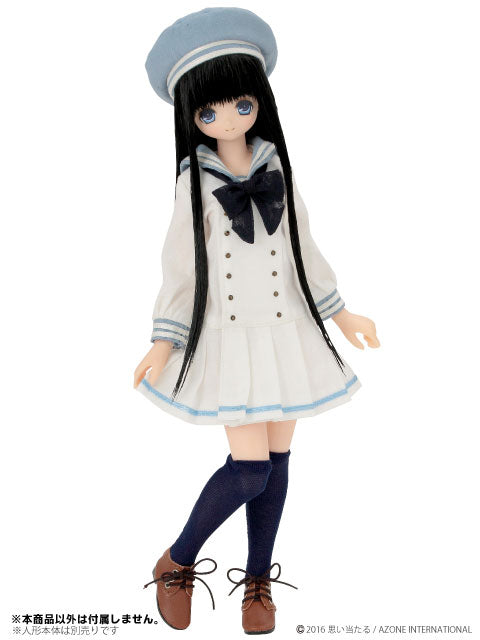 Doll Clothes - Pureneemo Original Costume - PureNeemo XS Size Costume - Gymnasium Sailor One-piece Set II - 1/6 - Light Blue x Off White (Azone)　