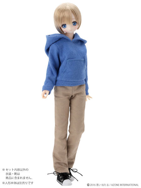 Doll Clothes - Pureneemo Original Costume - PureNeemo S Size Costume - Pullover Parka - Blue (Azone)