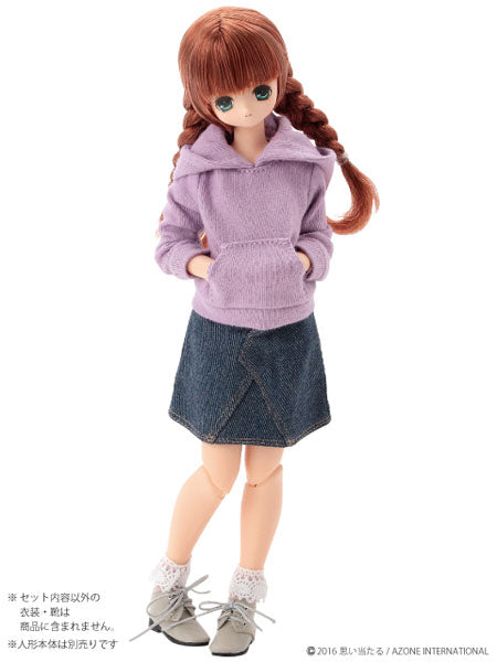 Doll Clothes - Pureneemo Original Costume - PureNeemo S Size Costume - Pullover Parka - Light Purple (Azone)