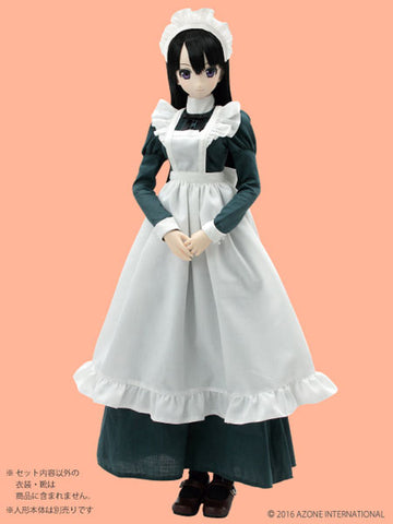 48cm/50cm Doll Wear - 50 Classical Long Maid Clothes Set / Green (DOLL ACCESSORY)