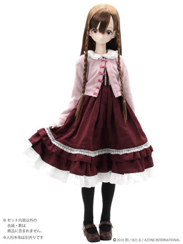 48cm/50cm Doll Wear - 50 ELLEN'S CLOSET Classic Lolita Set for a Dreaming Girl / Bordeaux x Pink (DOLL ACCESSORY)