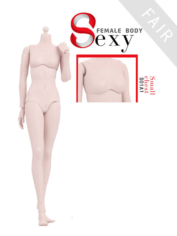 1/6 Rubber Joint Female Doll Body Fair Skin Small Chest(Provisional Pre-order)　