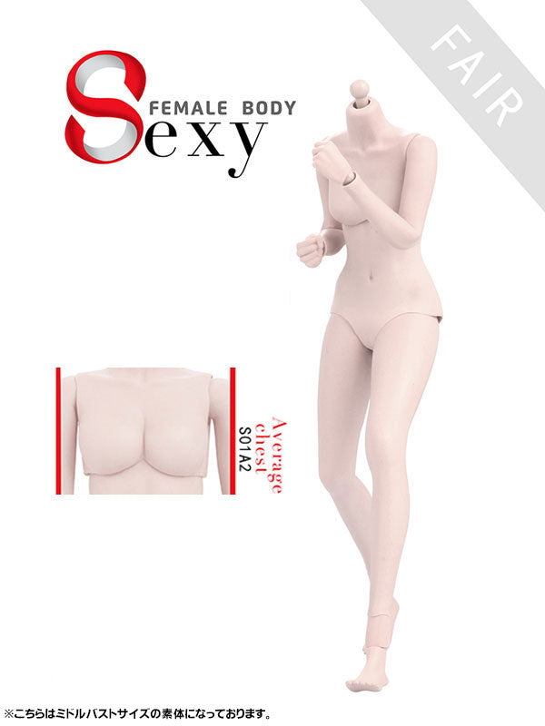 1/6 Rubber Joint Female Doll Body Fair Skin Middle Chest(Provisional Pre-order)　
